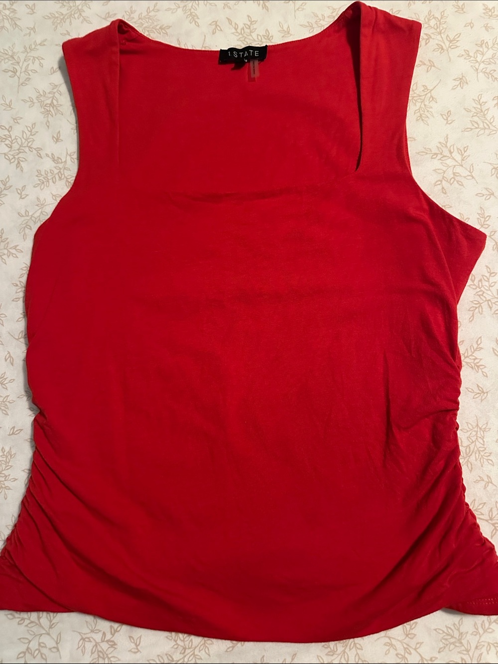 1. State Bright Red Scoop Neck Tank Top
